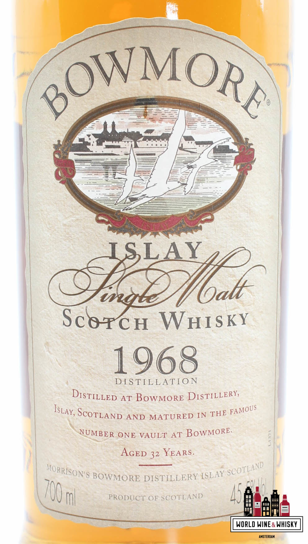 Bowmore 32 Years Old 1968 2000 - 50th Anniversary of the Original Stanley P. Morrison Company 45.5% (1 of 1860) - WORLD WINE WHISKY 