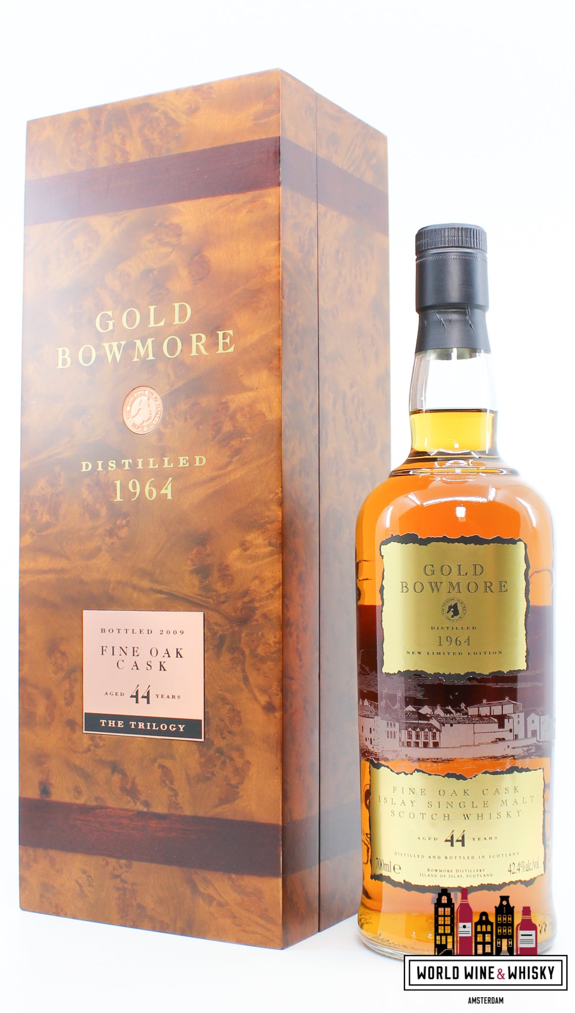 Bowmore 44 Years Old 1964 2009 - Gold Edition 42.4% (1 of 701) - WORLD WINE WHISKY 