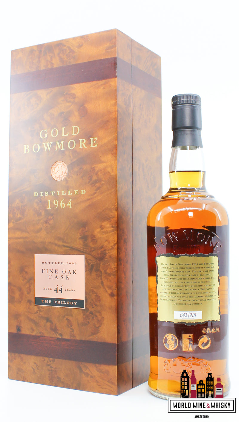 Bowmore 44 Years Old 1964 2009 - Gold Edition 42.4% (1 of 701) - WORLD WINE WHISKY 