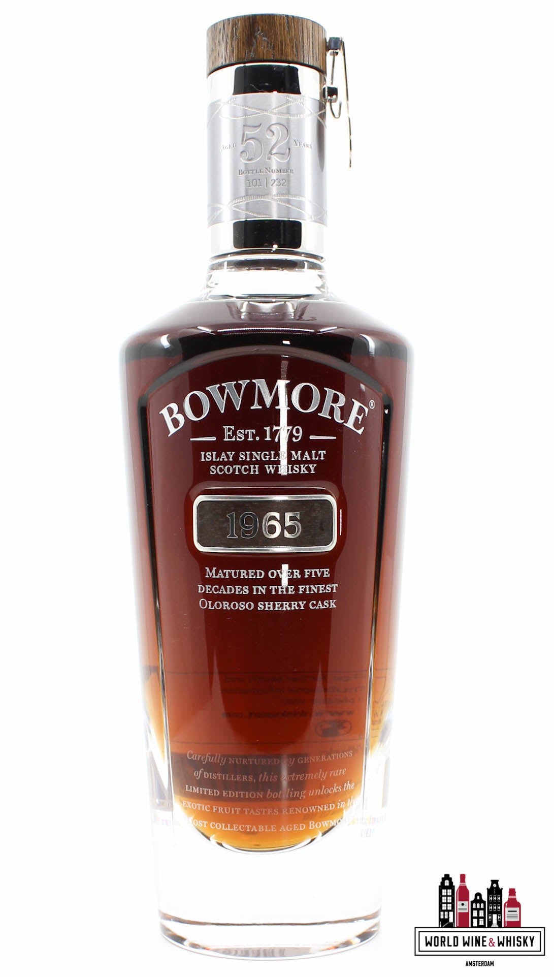 Bowmore 52 Years Old 1965 2018 42% (1 of 232) - Full Set - WORLD WINE WHISKY 