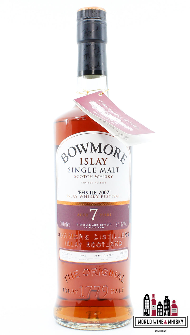 Bowmore 7 Years Old 2000 2007 - Feis Ile 2007 Islay Whisky Festival 57.1% (1 of 700) - WORLD WINE WHISKY 