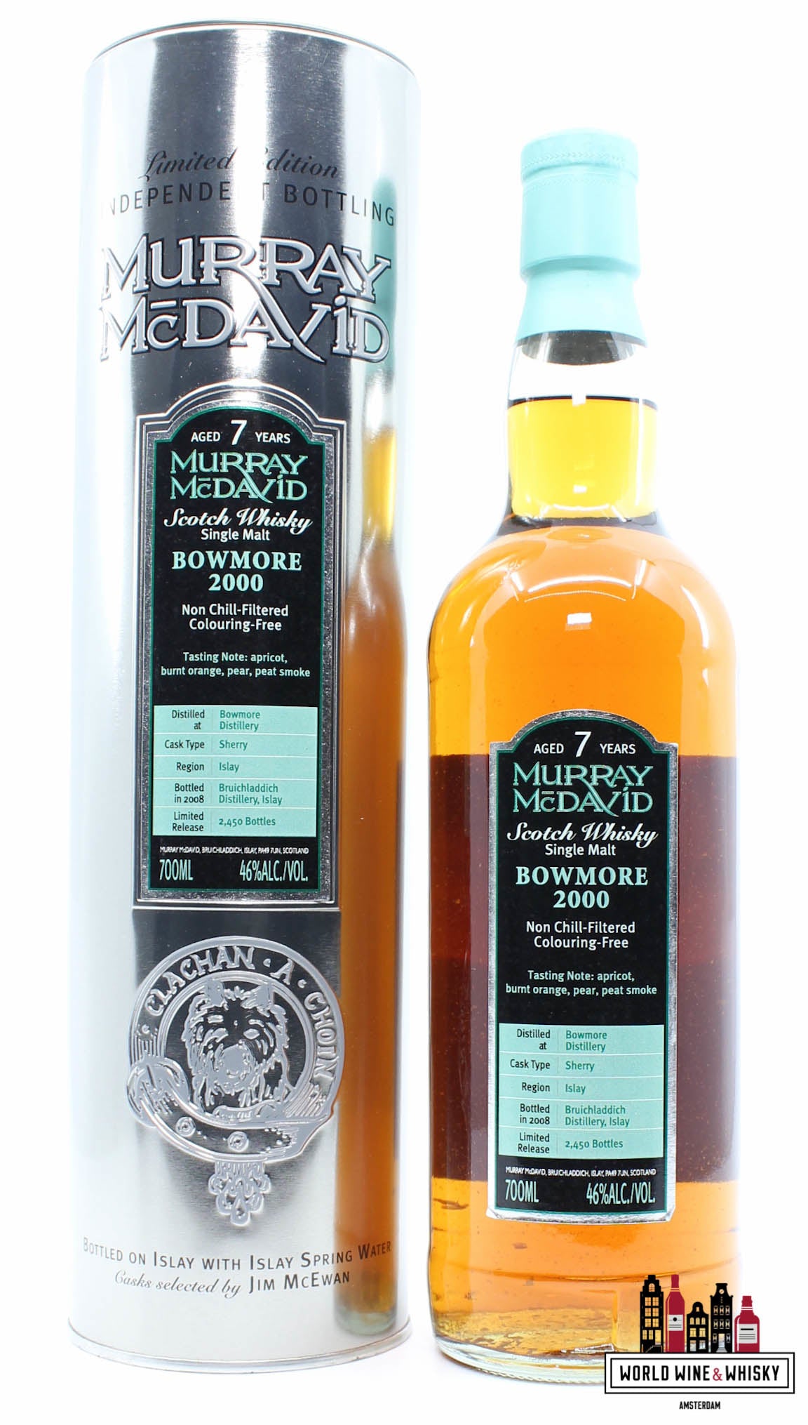 Bowmore 7 Years Old 2000 2008 - Murray McDavid 46% (1 of 2450) - WORLD WINE WHISKY 