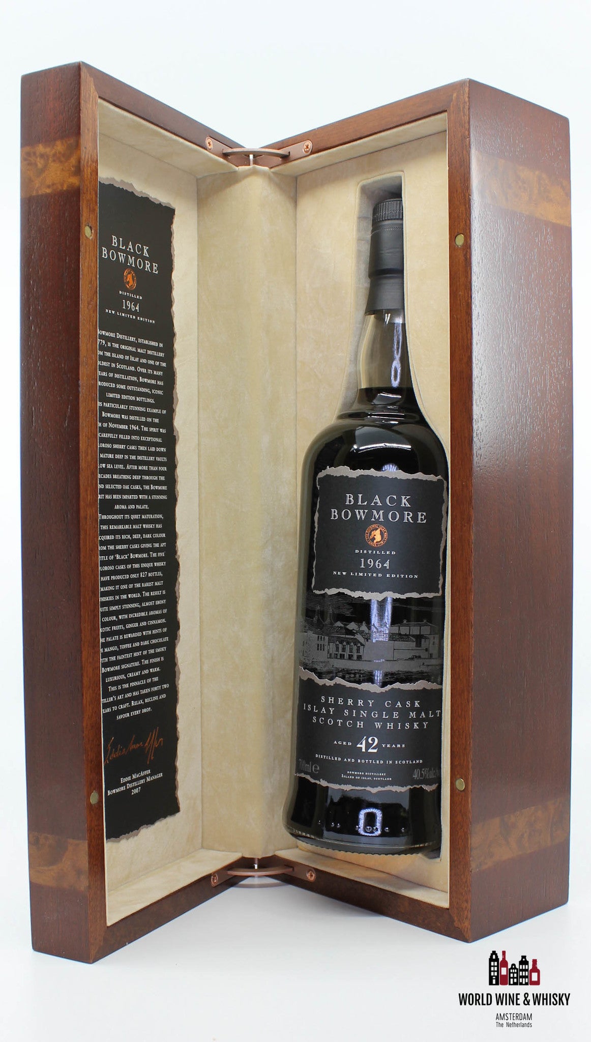 Bowmore Black 42 Years Old 1964 2007 Sherry Cask 40.5% - WORLD WINE WHISKY 