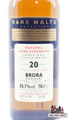 Brora 20 Years Old 1982 2003 - Rare Malts Selection - Natural Cask Strength 58.1% (Closed Distillery) - WORLD WINE WHISKY 
