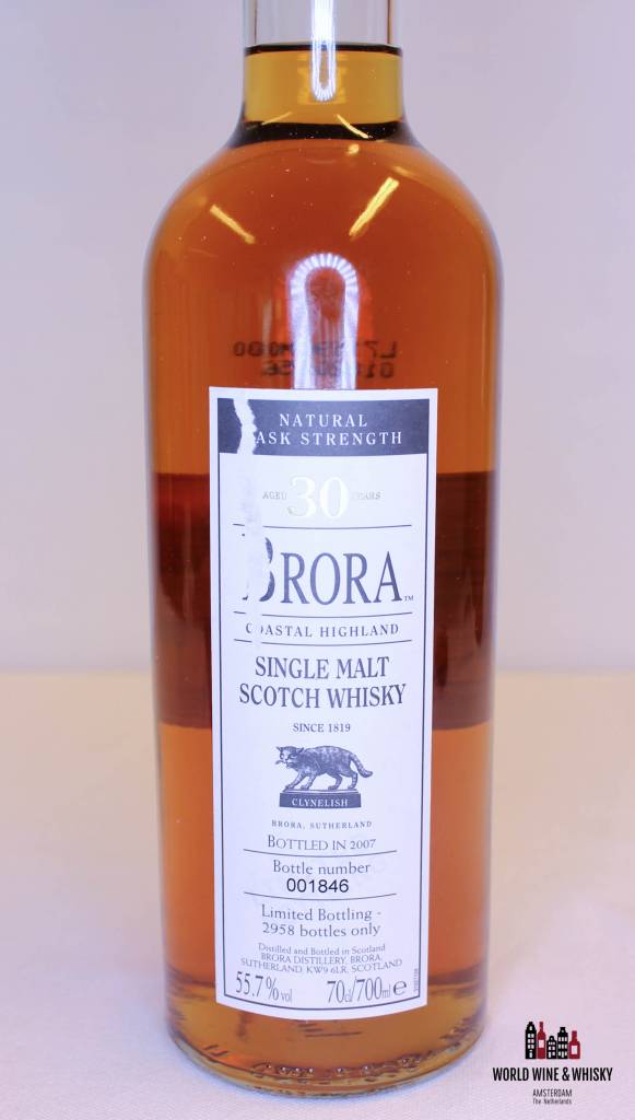 Brora 30 Years Old 1977 2007 6th Release 55.7% (label damage) - WORLD WINE WHISKY 