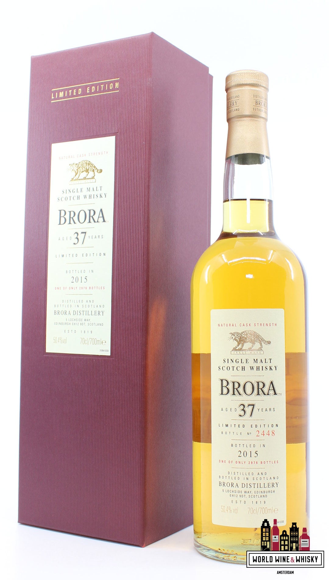 Brora 37 Years Old 1977 2015 - 14th Release - Limited Edition 50.4% (1 of 2976) - WORLD WINE WHISKY 