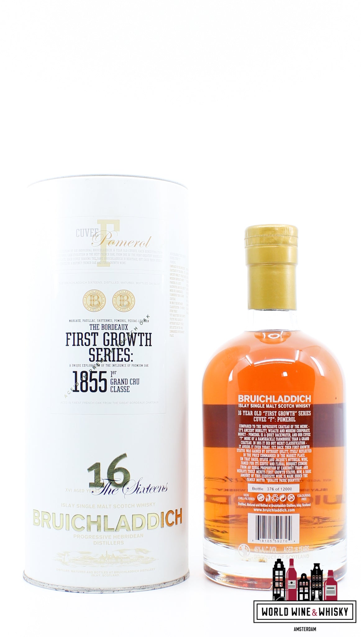 Bruichladdich 16 Years Old 2008 - Cuvee F Pomerol - First Growth Series The Sixteens 46% (1 of 12000) - WORLD WINE WHISKY 