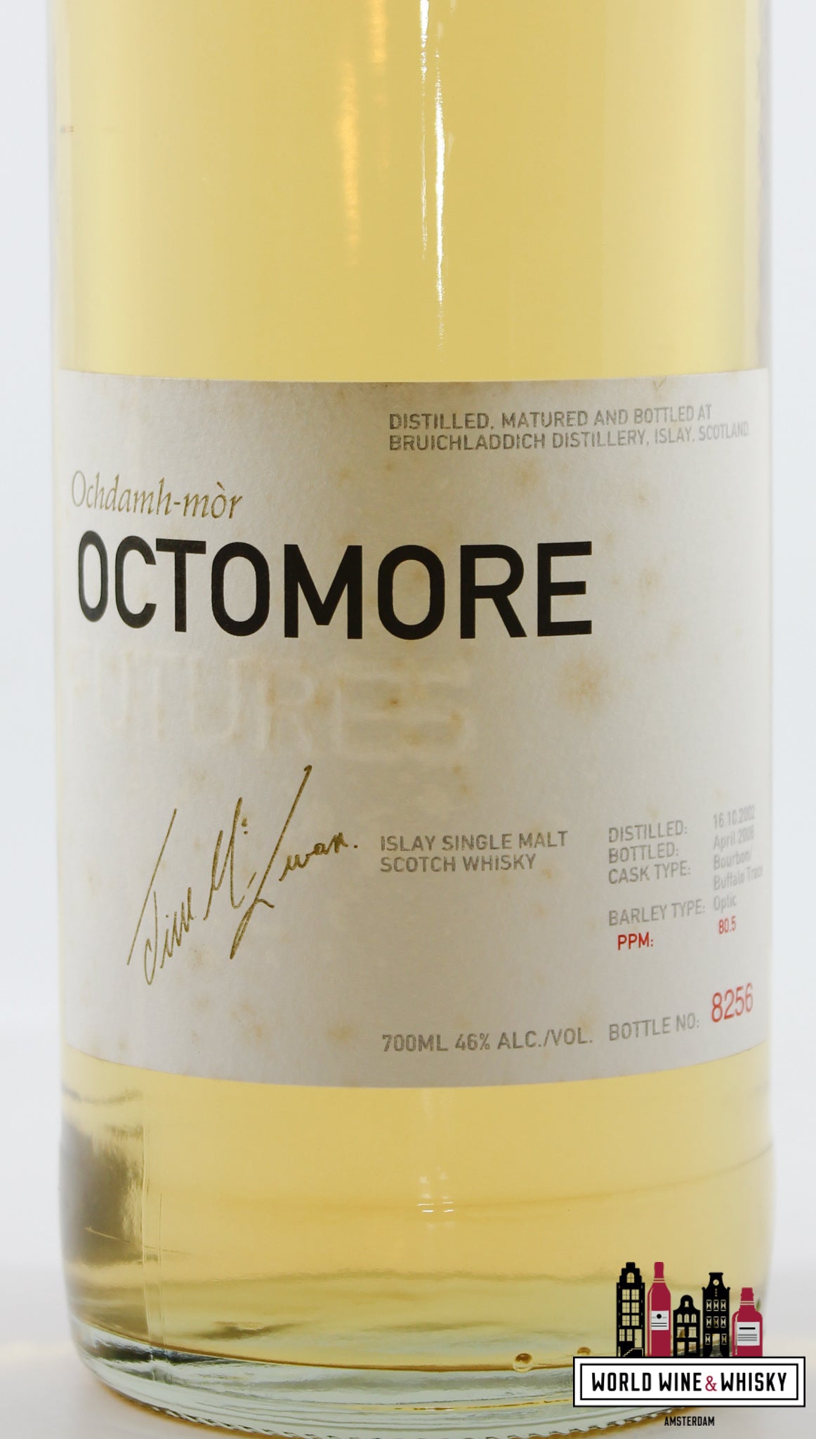 Bruichladdich 2002 2008 - Octomore - Ochdamh-mor - PPM 80.5 46% (1 of 9600) - WORLD WINE WHISKY 