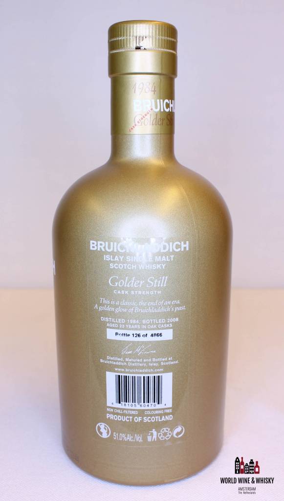 Bruichladdich 23 Years Old 1984 2008 Golder Still 51% - WORLD WINE WHISKY 