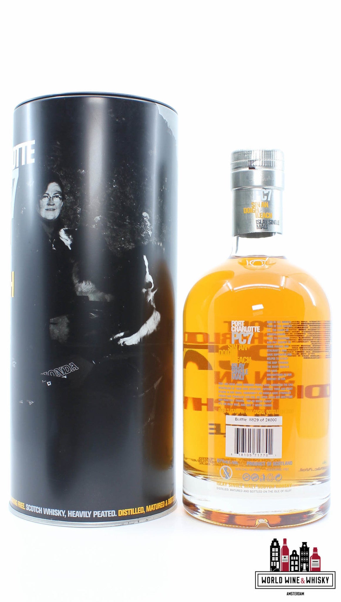 Bruichladdich Port Charlotte 7 Years Old 2001 2008 - PC7 - Sin An Doigh Ileach 61% (1 of 24000) - WORLD WINE WHISKY 