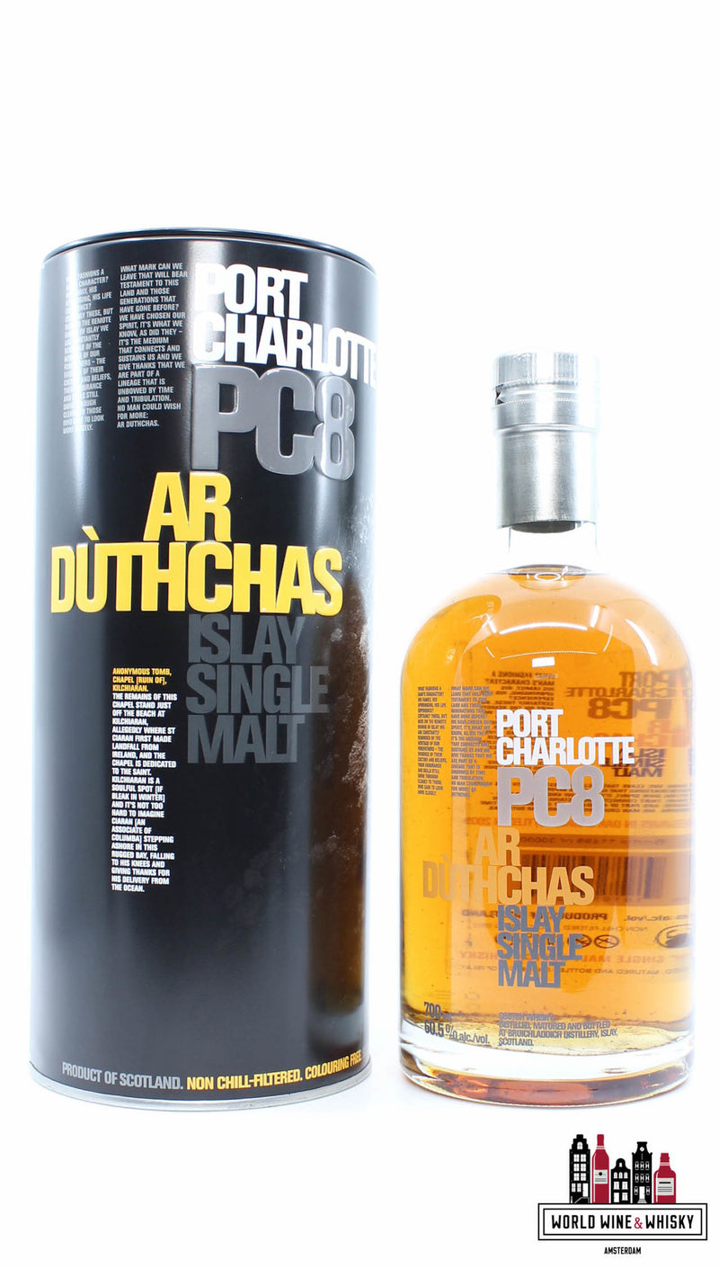 Bruichladdich Port Charlotte 8 Years Old 2001 2009 - PC8 - Ar Duthchas 60.5% (1 of 30000) - WORLD WINE WHISKY 