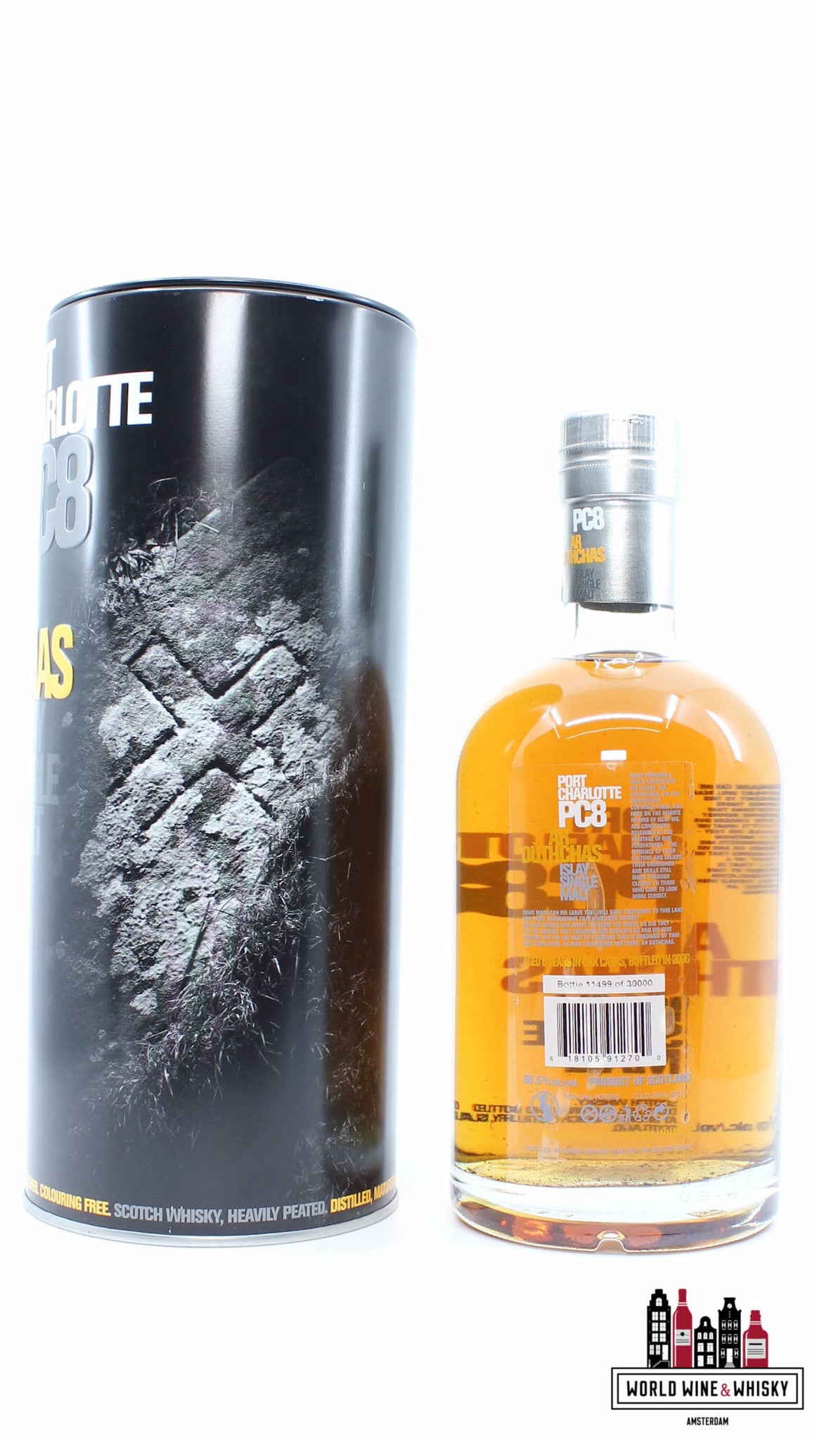 Bruichladdich Port Charlotte 8 Years Old 2001 2009 - PC8 - Ar Duthchas 60.5% (1 of 30000) - WORLD WINE WHISKY 