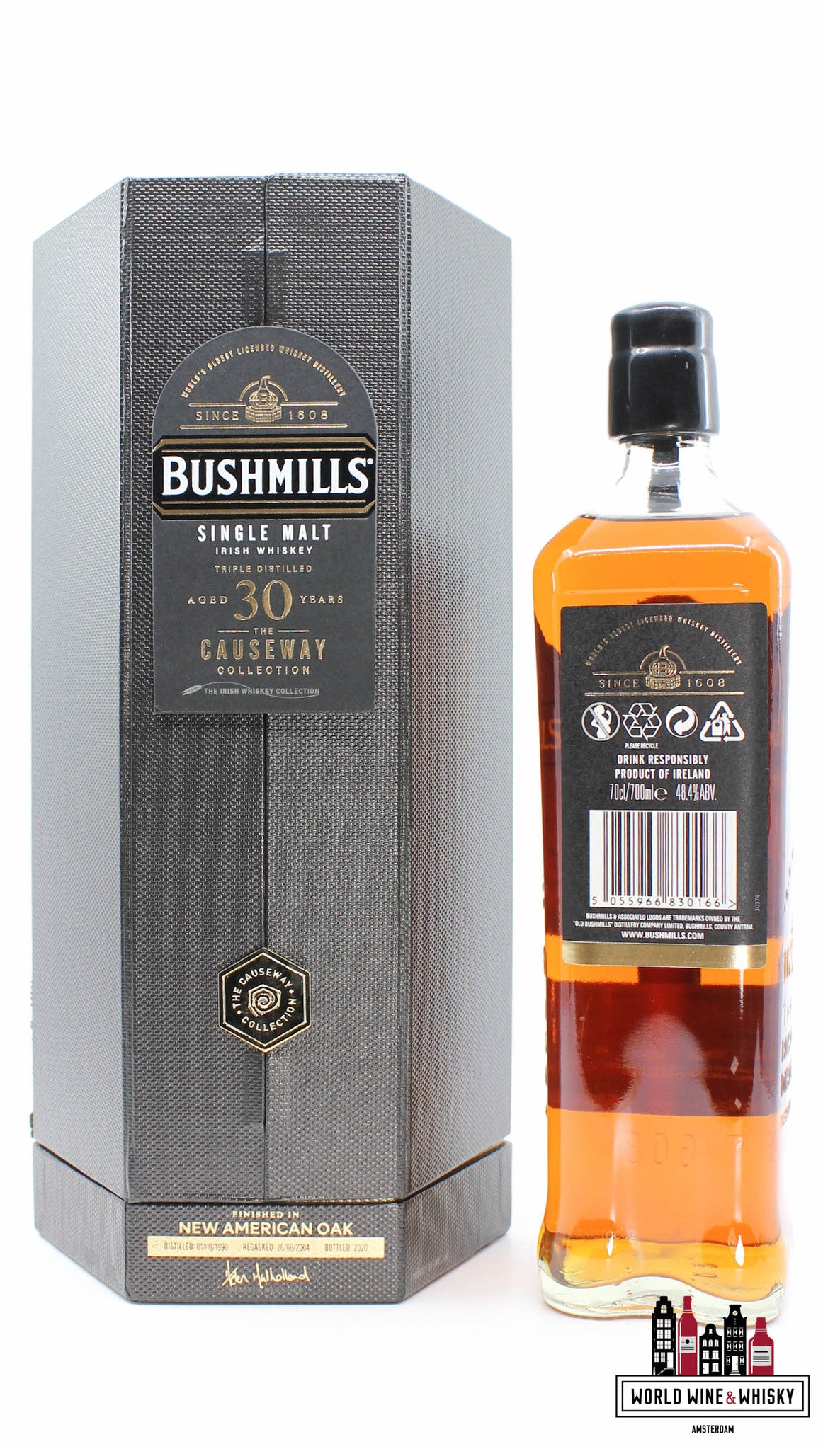 Bushmills 30 Years Old 1990 2020 - The Causeway Collection 48.4% (1 of 432) - WORLD WINE WHISKY 