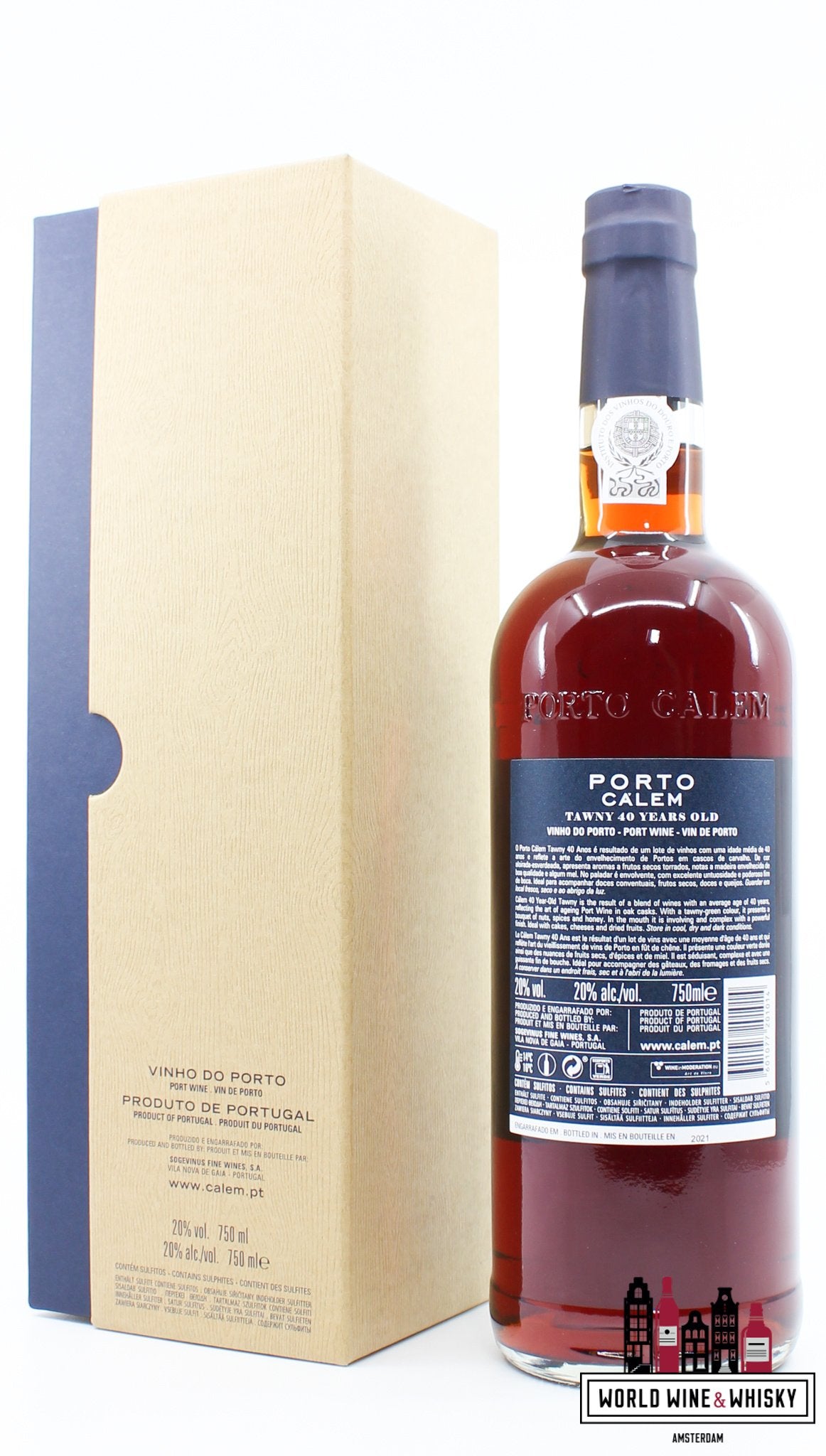 Calem 40 Years Old 2021 - Tawny Port Wine 20% - WORLD WINE WHISKY 
