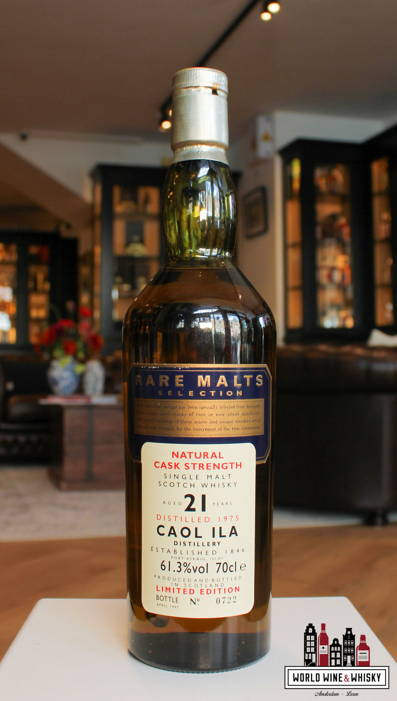 Caol Ila 21 Years Old 1975 1997 - Rare Malts Selection - Natural Cask Strength 61.3% - WORLD WINE WHISKY 