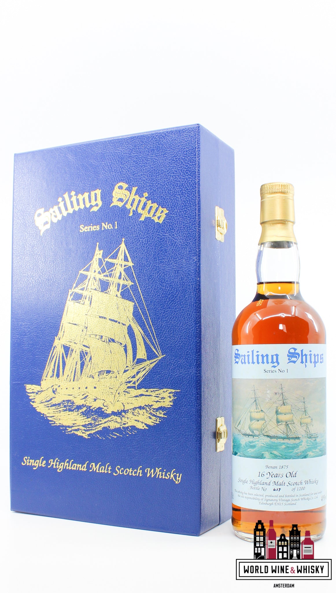 Caperdonich 16 Years Old 1972 1988 - Sailing Ships Series No 1 - Signatory Vintage - Cask 7130-7131-7132 40% (1 of 1200) - WORLD WINE WHISKY 