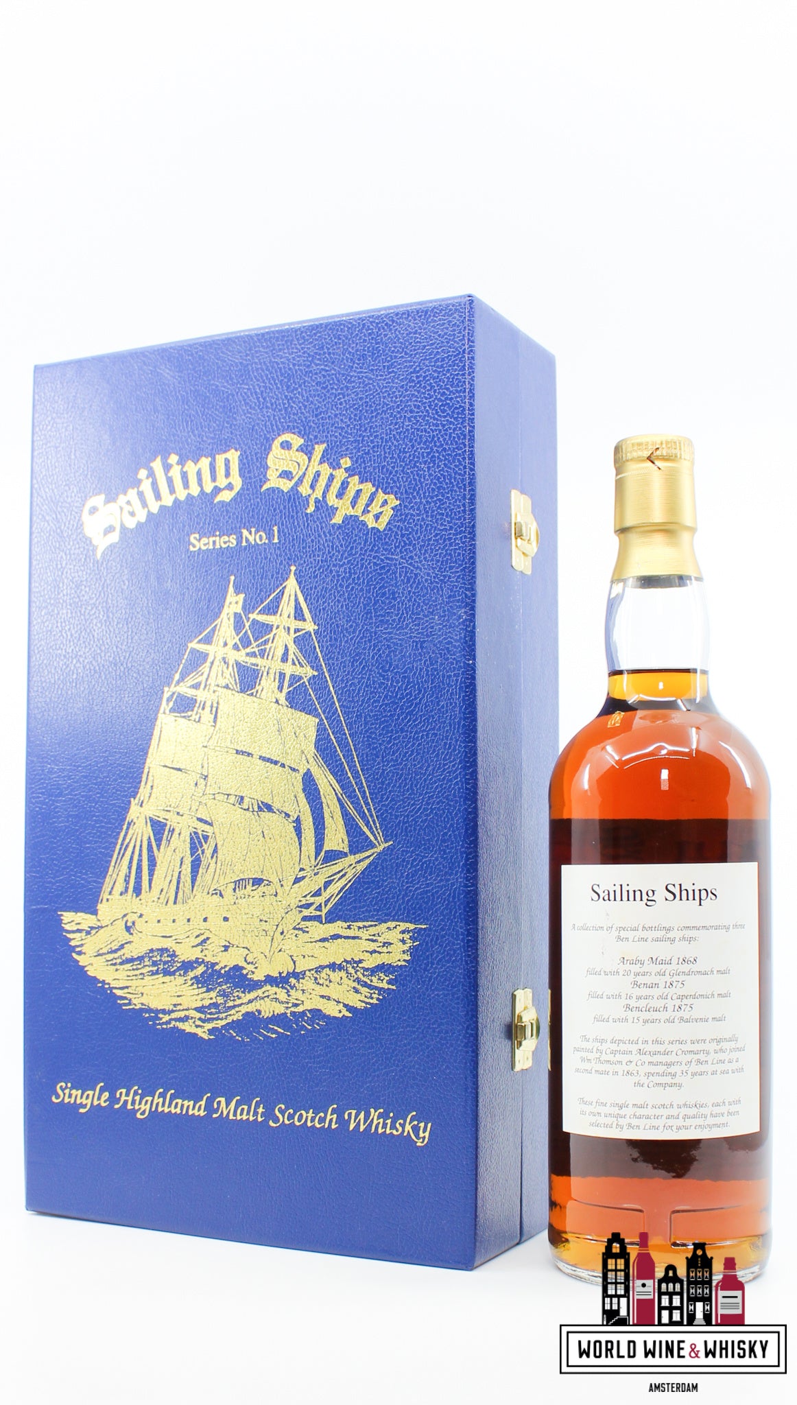 Caperdonich 16 Years Old 1972 1988 - Sailing Ships Series No 1 - Signatory Vintage - Cask 7130-7131-7132 40% (1 of 1200) - WORLD WINE WHISKY 
