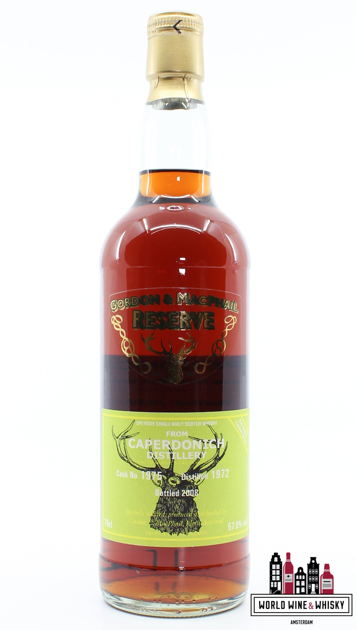 Caperdonich 36 Years Old 1972 2008 - Gordon & MacPhail Reserve - Cask 1975 57% (1 of 430) - WORLD WINE WHISKY 