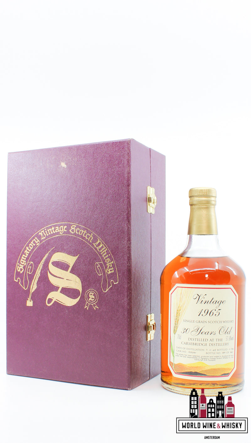 Carsebridge 30 Years Old 1965 1995 - Vintage Collection - Signatory Vintage - Cask 155091 57.6% (1 of 461) - WORLD WINE WHISKY 