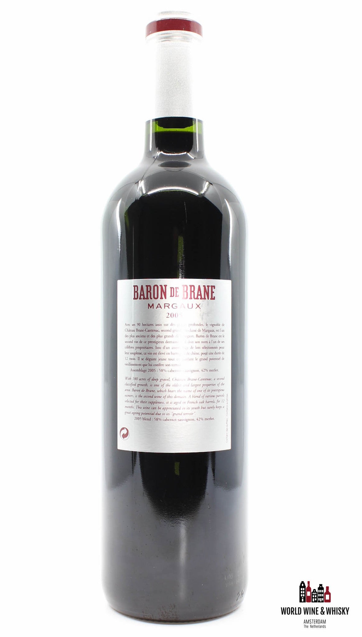 Chateau Brane-Cantenac - Baron de Brane 2005 (Second wine) - WORLD WINE WHISKY 