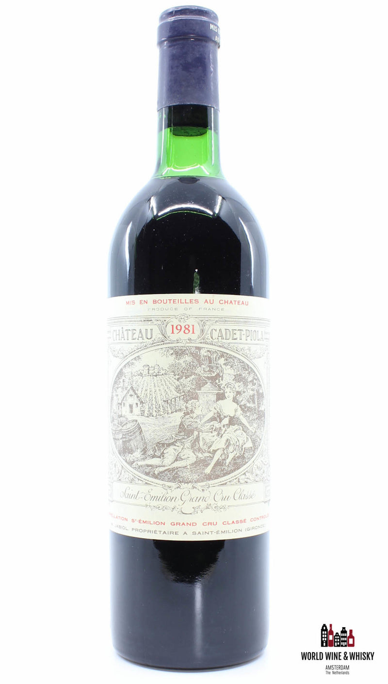 Chateau Cadet-Piola 1981 (Saint-Emilion Grand Cru Classe) - WORLD WINE WHISKY 
