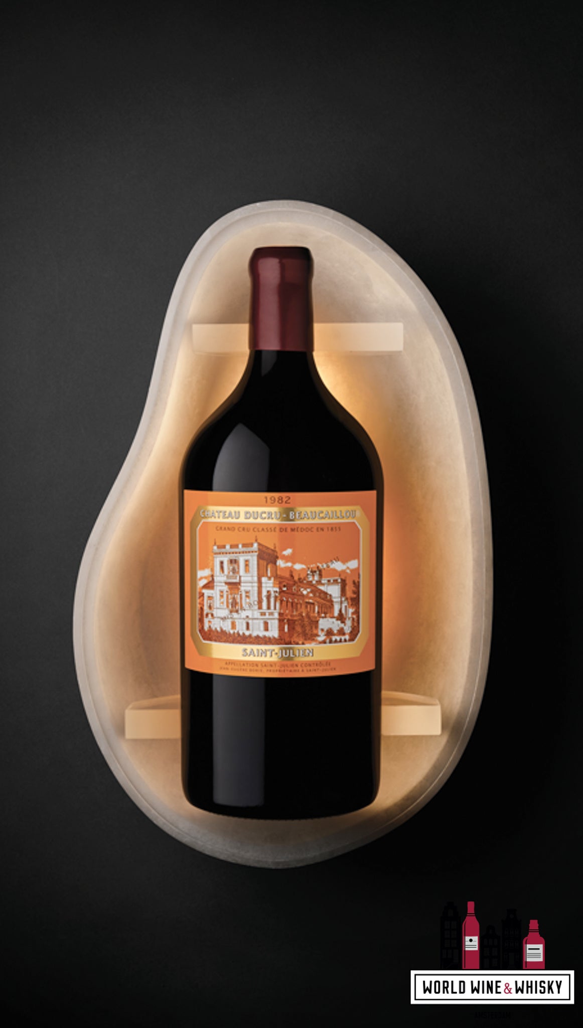 Chateau Ducru-Beaucaillou 1982 - Le "Beau Caillou" Alabaster Stone - WORLD WINE WHISKY 