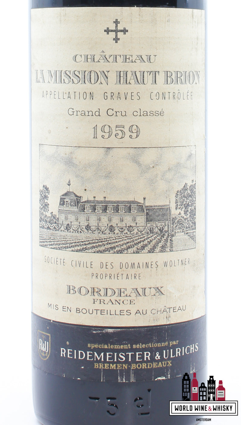 Chateau La Mission Haut-Brion 1959 (100 Parker Points) - WORLD WINE WHISKY 