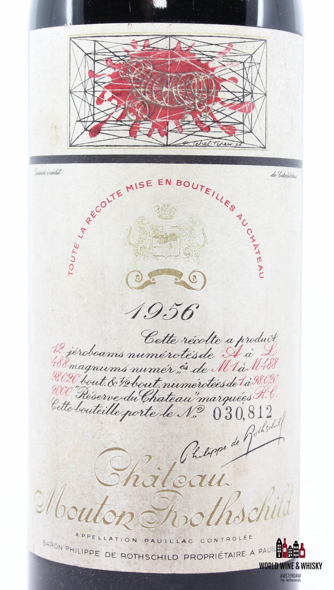 Chateau Mouton Rothschild 1956 - WORLD WINE WHISKY 