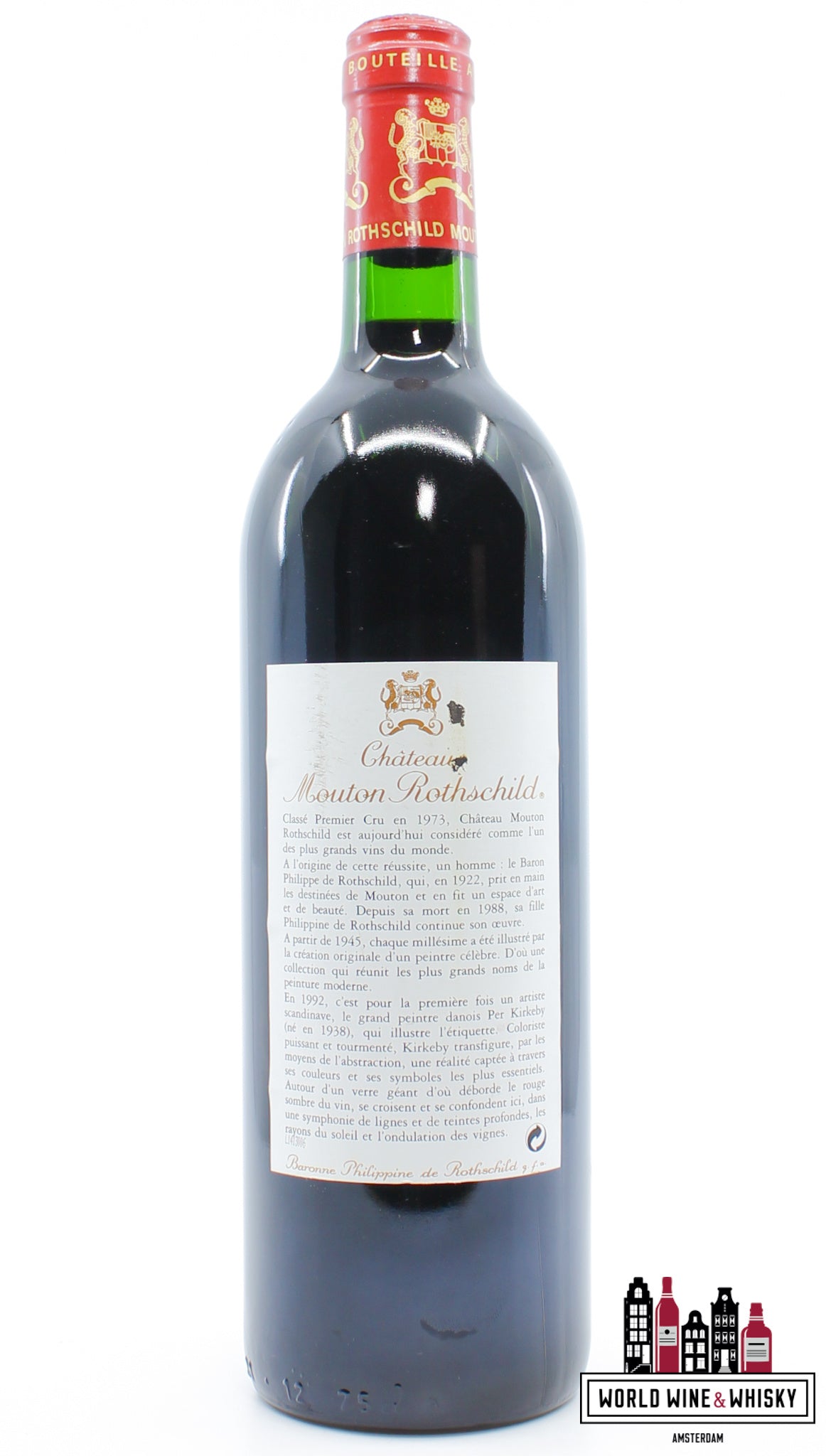 Chateau Mouton Rothschild 1992 - WORLD WINE WHISKY 