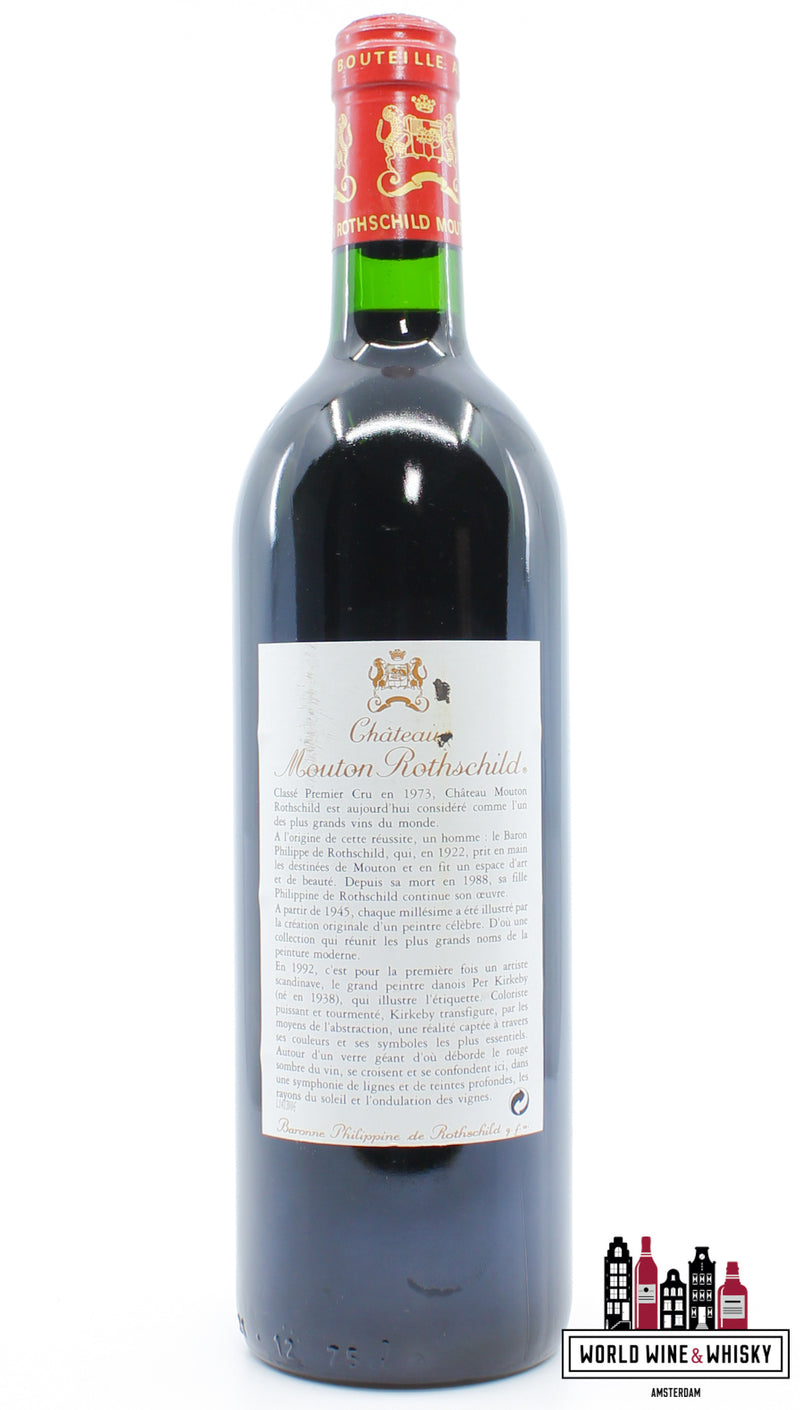 Chateau Mouton Rothschild 1992 - WORLD WINE WHISKY 