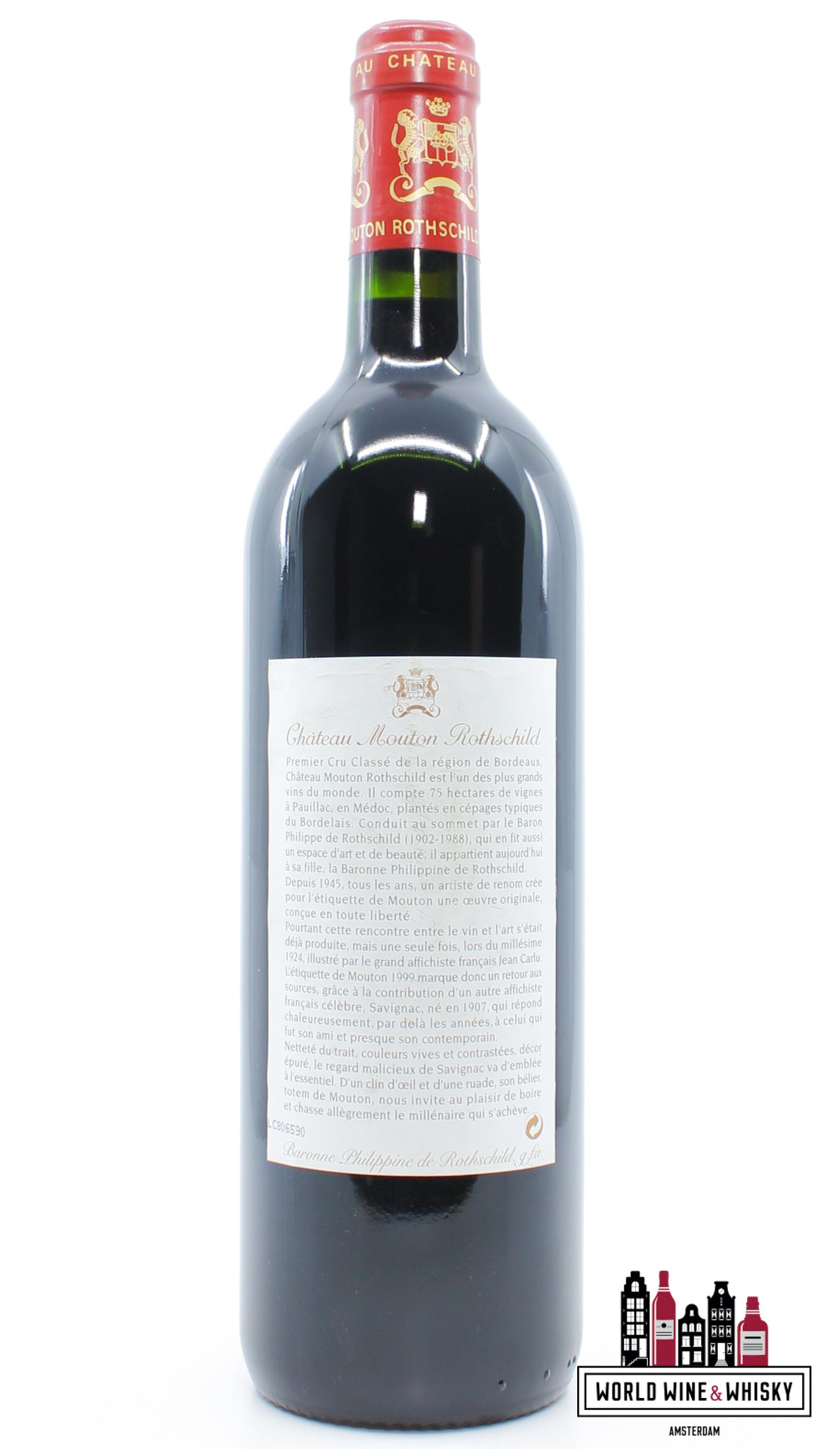 Chateau Mouton Rothschild 1999 - WORLD WINE WHISKY 