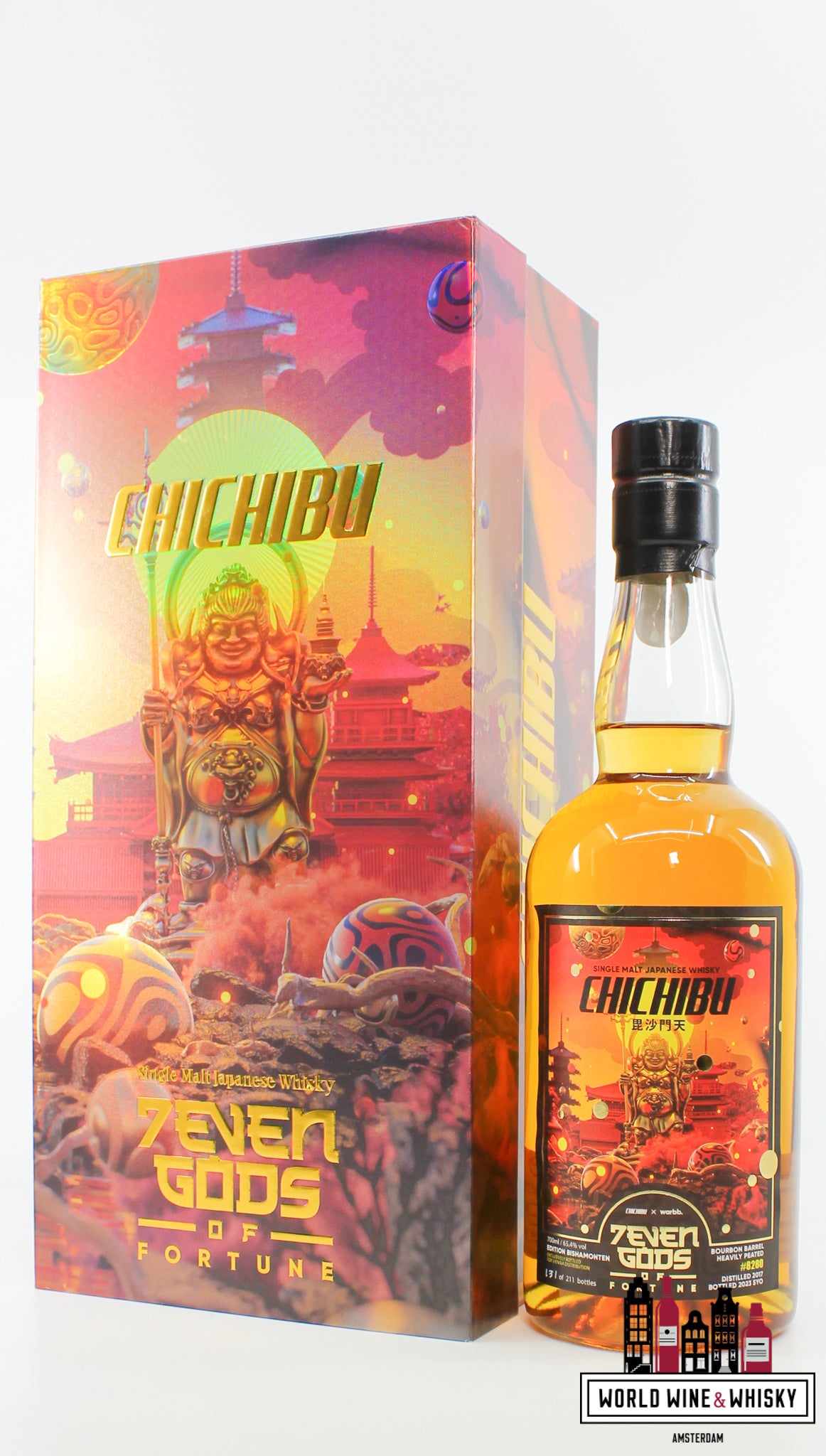 Chichibu 5 Years Old 2017 2023 - Cask 8280 - 7EVEN Gods of Fortune 65.4% (1 of 211) - WORLD WINE WHISKY 