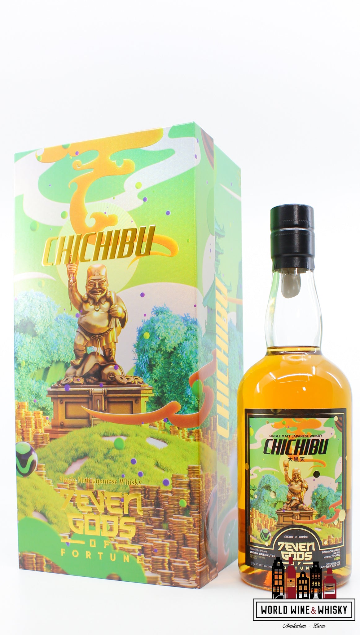 Chichibu 9 Years Old 2015 2024 - Cask 4664 - 7EVEN Gods of Fortune - Edition 6 Daikokuten 61.9% (1 of 187) - WORLD WINE WHISKY 