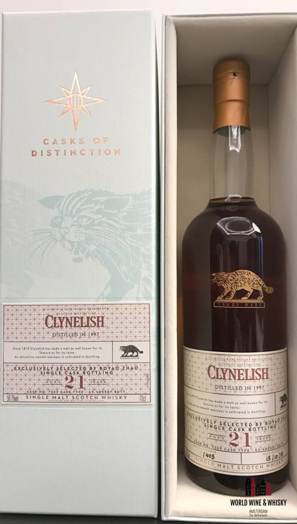 Clynelish 21 Years Old 1997 2018 Cask 7555 Cask of Distinction -  Boyao Zhao Exclusive 56.7% - WORLD WINE WHISKY 