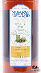Clyneslish 12 Years Old 1994 2007 - Cask PX12371 - Malts and More - Murray McDavid 46% (1 of 712) - WORLD WINE WHISKY 