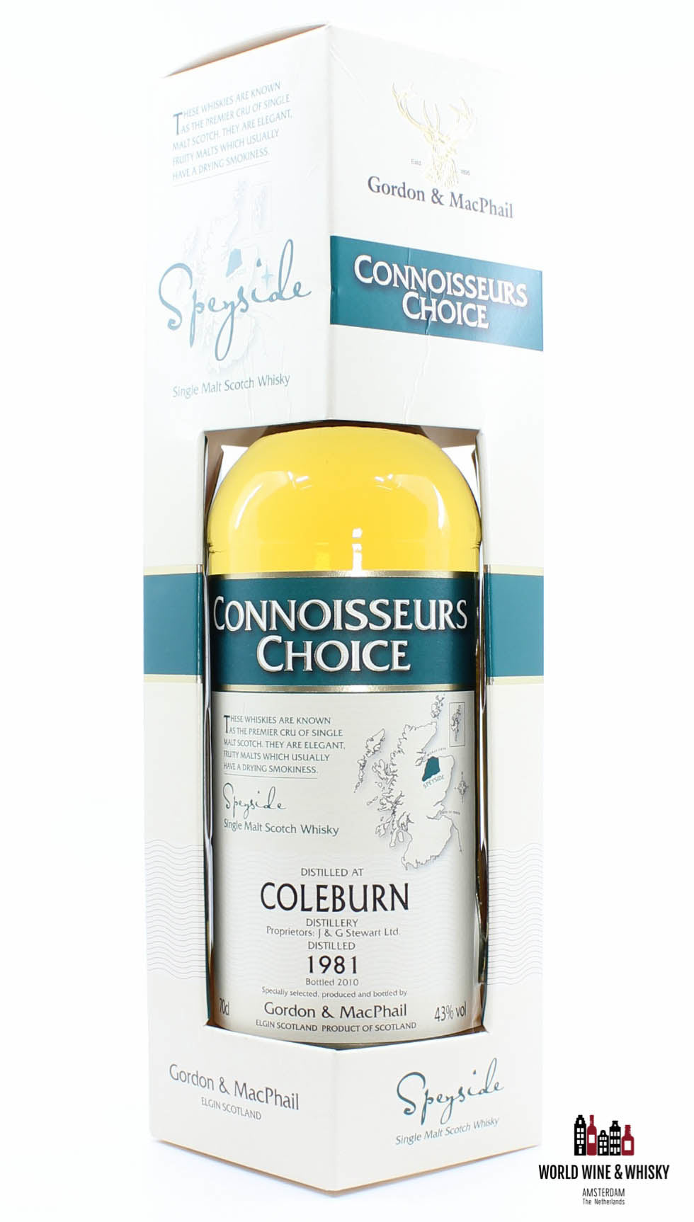 Coleburn 29 Years Old 1981 2010  Gordon & MacPhail -  Connoisseurs Choice 43% (Closed Distillery) - WORLD WINE WHISKY 