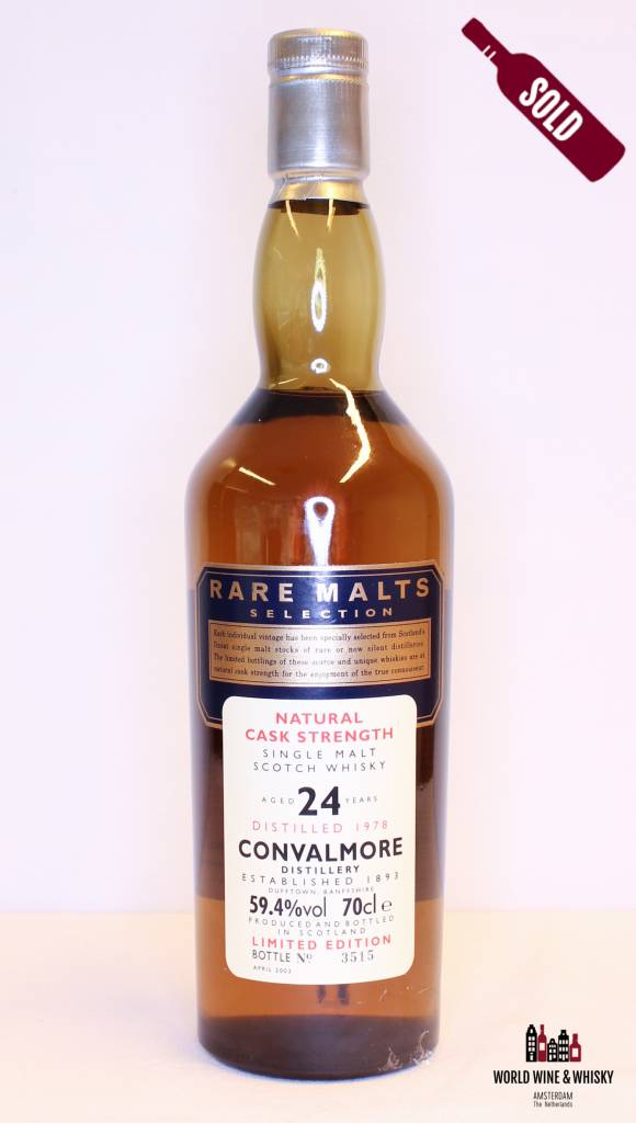 Convalmore 24 Years Old 1978 2003 Rare Malts Selection 59.4% - WORLD WINE WHISKY 