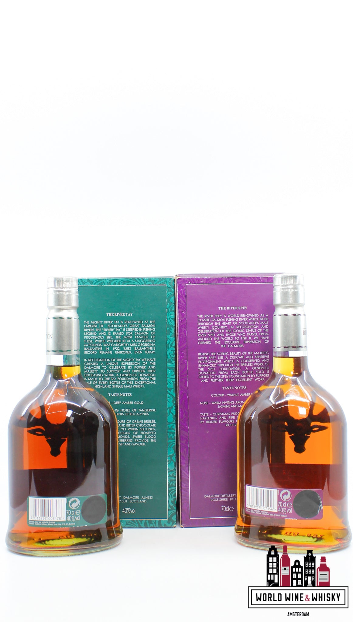 Dalmore 2012 - Rivers Collection: Tray, Spey, Dee & Tweed Dram 40% (full set) - WORLD WINE WHISKY 