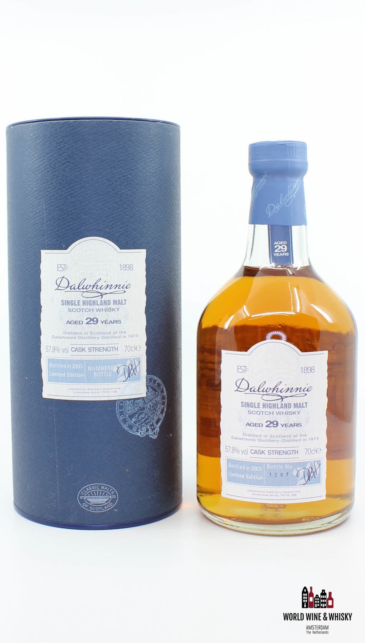 Dalwhinnie 29 Years Old 1973 2003 Limited Edition 57.8% - WORLD WINE WHISKY 