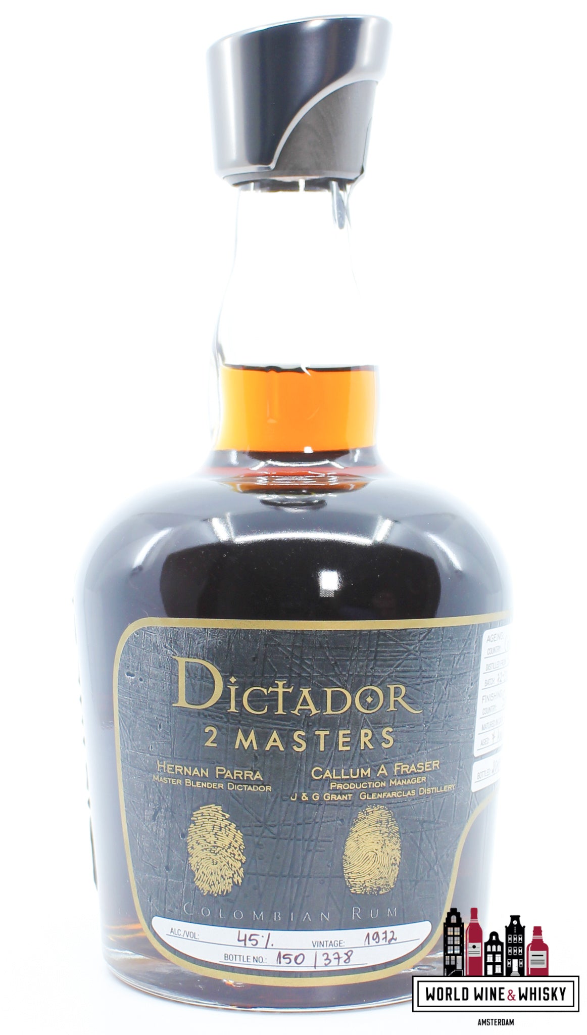 Dictador 2 Masters 45 Years Old 1972 - Batch 72-232 45% (1 of 378) - WORLD WINE WHISKY 