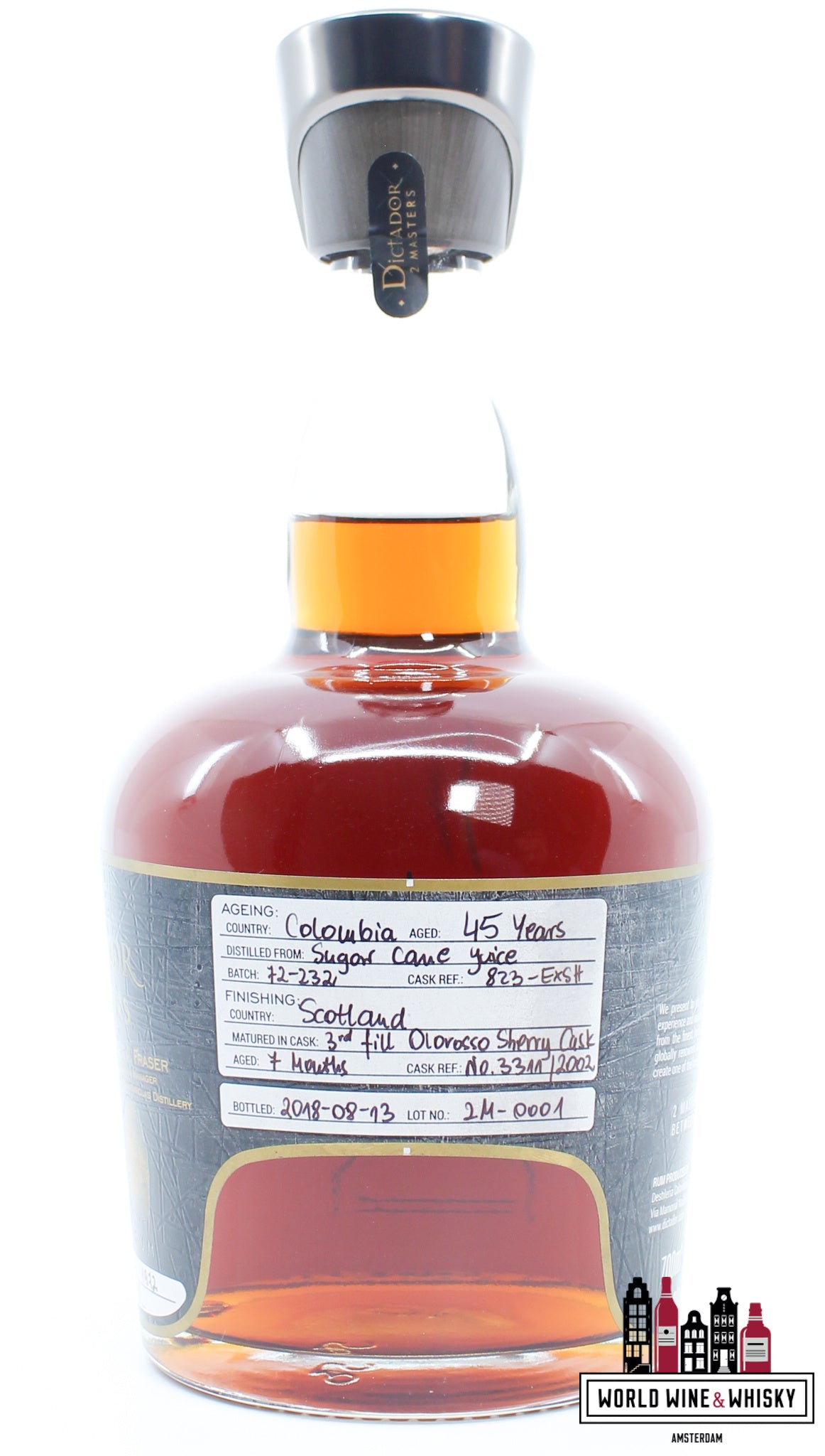 Dictador 2 Masters 45 Years Old 1972 - Batch 72-232 45% (1 of 378) - WORLD WINE WHISKY 