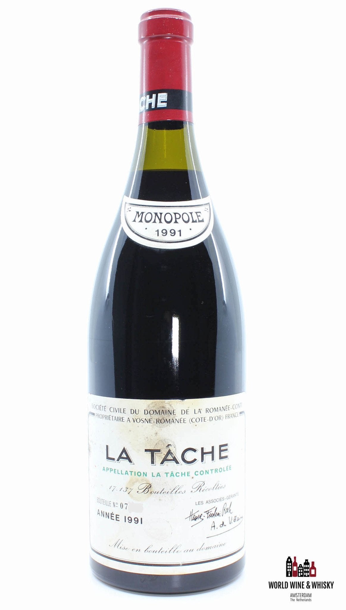 Domaine de la Romanée-Conti (DRC) - La Tache 1991 - WORLD WINE WHISKY 