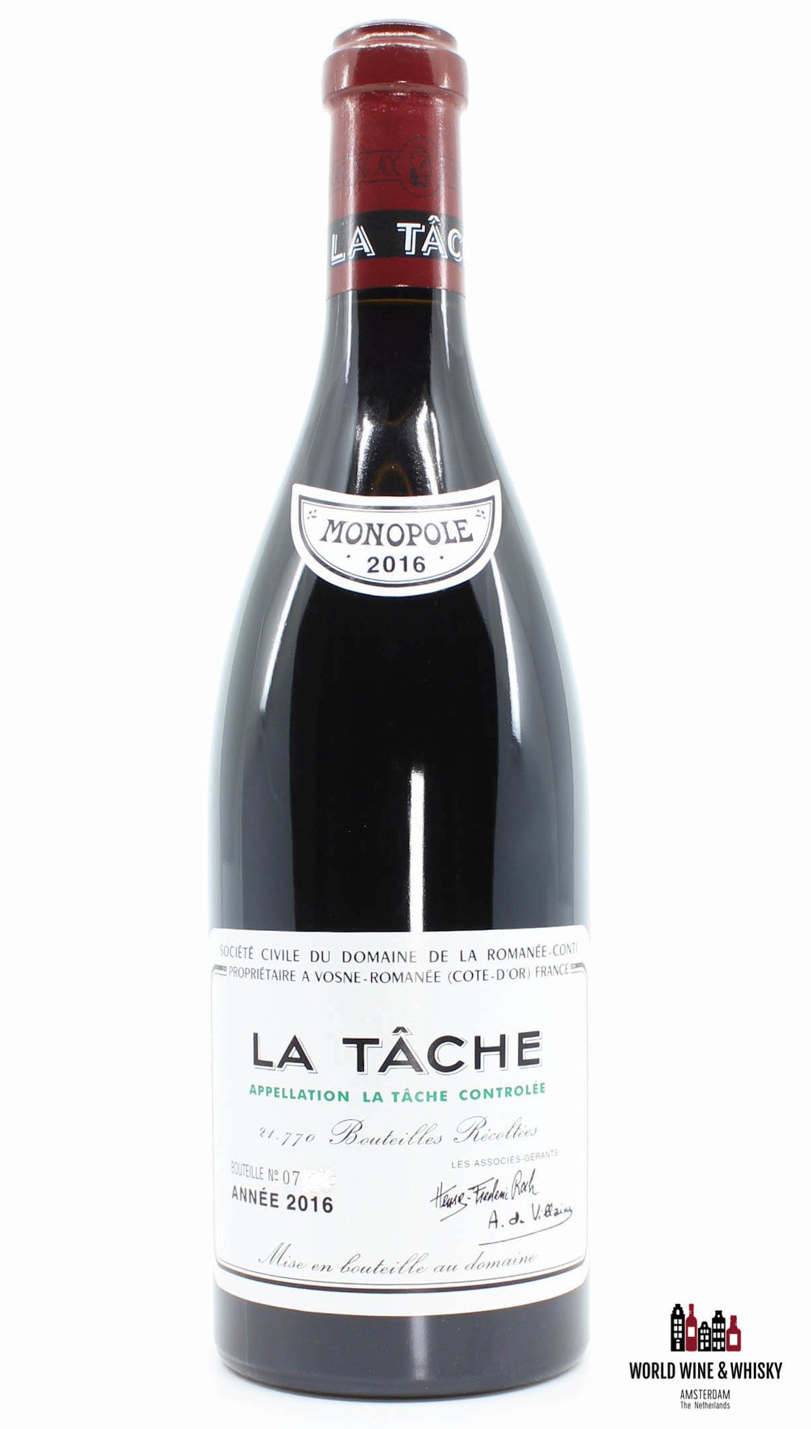 Domaine de la Romanée-Conti (DRC) - La Tache 2016 (in OWC) - WORLD WINE WHISKY 