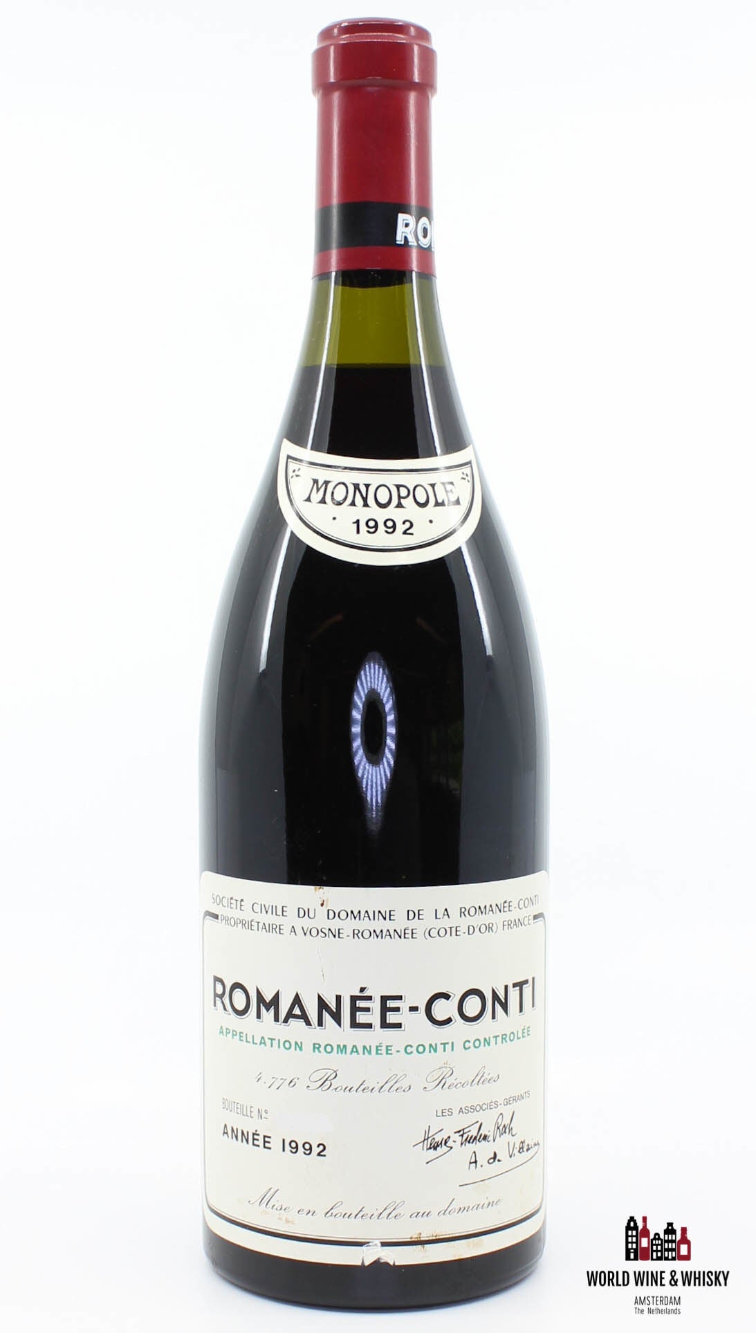 Domaine de la Romanée-Conti (DRC) - Romanée-Conti 1992 - Inspected by Chai Consultant/WineFraud - WORLD WINE WHISKY 