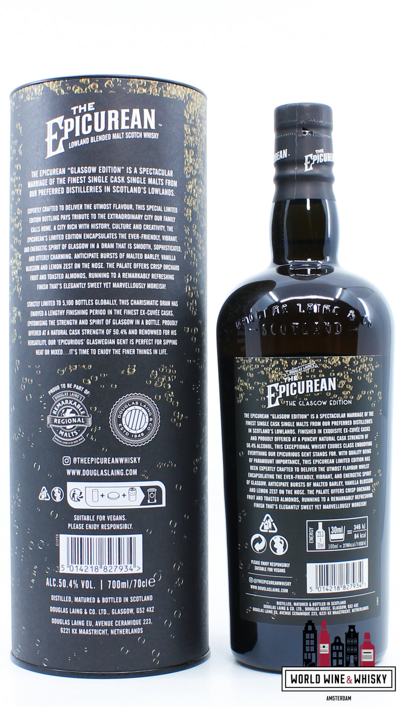 Douglas Laing 2023 - The Glasgow Edition - The Epicurean 50.4% (1 of 5100) - WORLD WINE WHISKY 