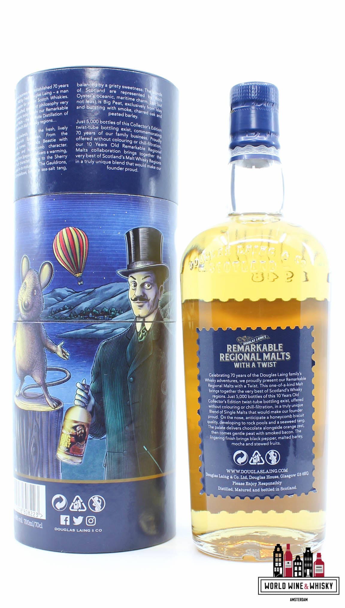 Douglas Laing's 10 Years Old 2018 - Remarkable Regional Malts with a Twist - 70th Anniversary 48% (1 of 5000) - WORLD WINE WHISKY 