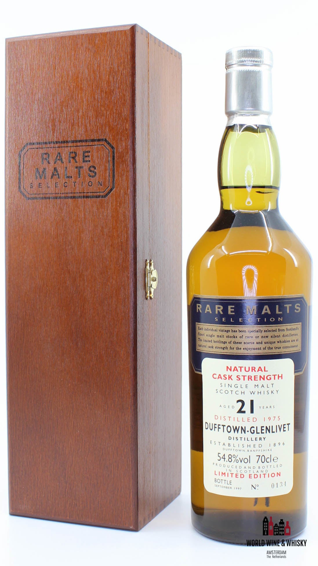 Dufftown-Glenlivet 21 Years Old 1975 1997 Rare Malts Selection 54.8% (in wooden box) - WORLD WINE WHISKY 