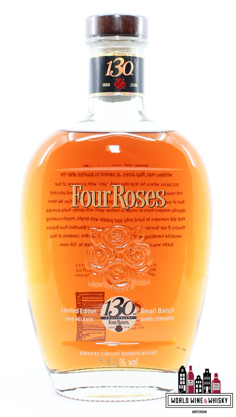 Four Roses 2018 - 130th Anniversary (1888-2018) - Small Batch - Barrel Strength Whiskey 54.2% (1 of 3804) - WORLD WINE WHISKY 