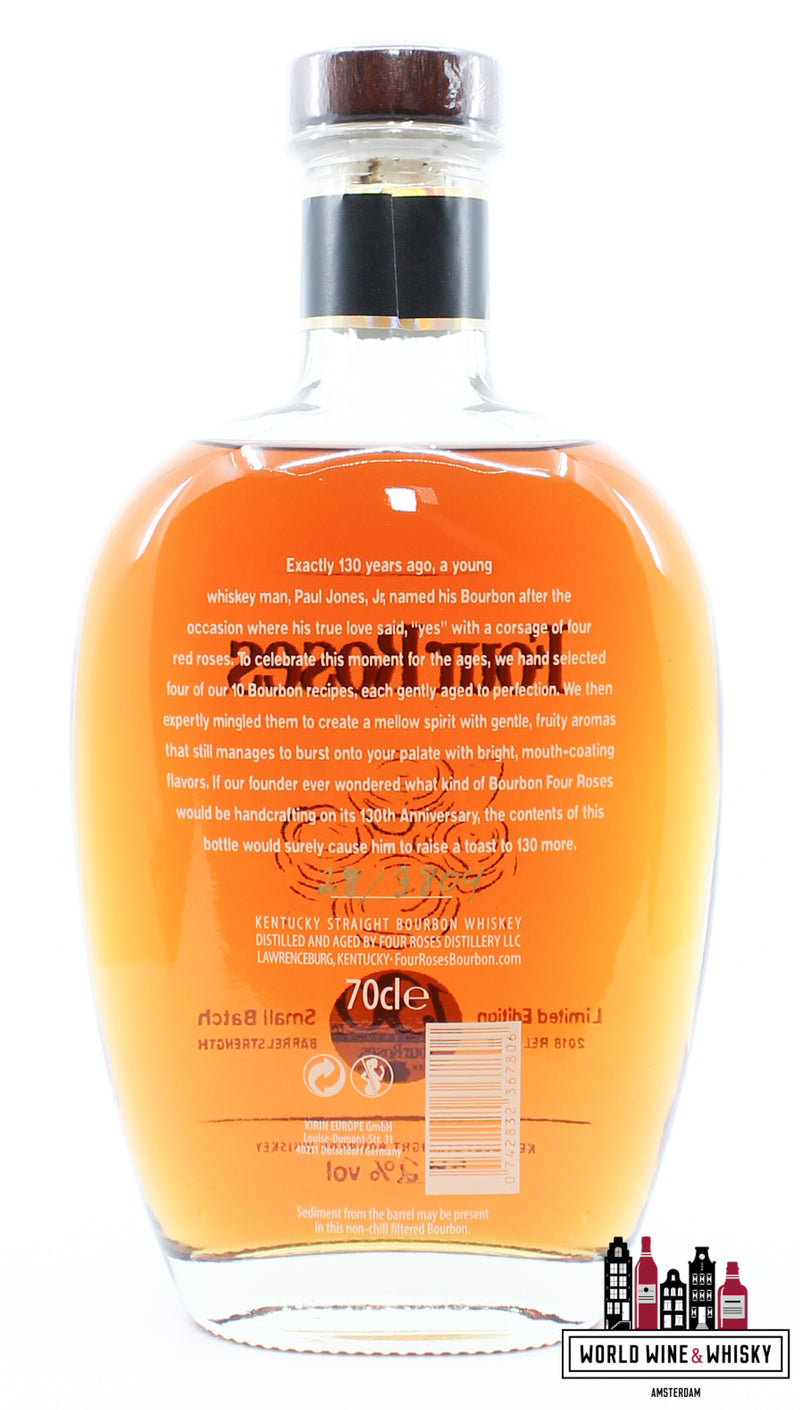Four Roses 2018 - 130th Anniversary (1888-2018) - Small Batch - Barrel Strength Whiskey 54.2% (1 of 3804) - WORLD WINE WHISKY 