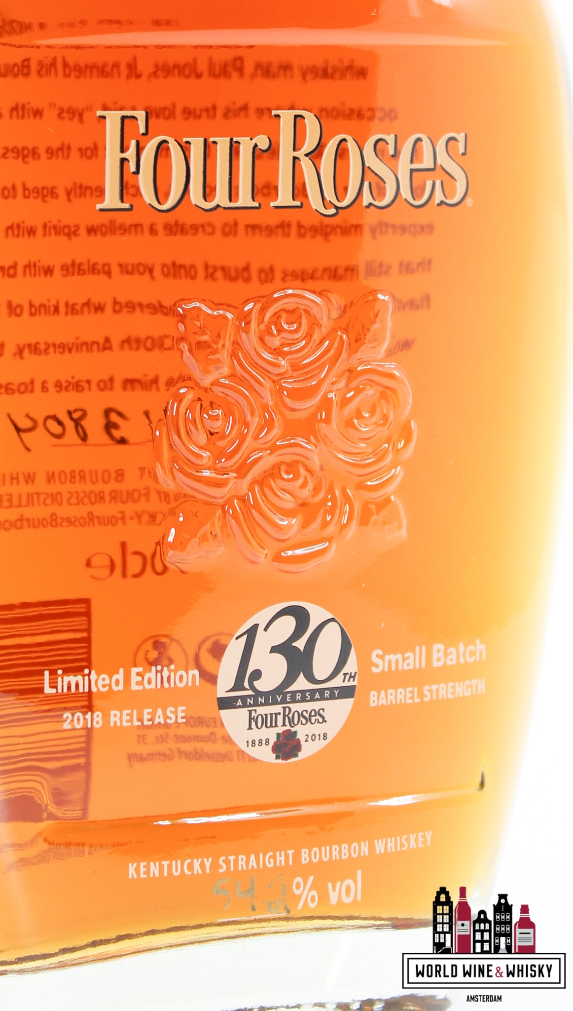 Four Roses 2018 - 130th Anniversary (1888-2018) - Small Batch - Barrel Strength Whiskey 54.2% (1 of 3804) - WORLD WINE WHISKY 